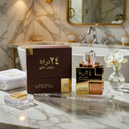 24 Carat Pure Gold by Lattafa, 3.4 oz EDP Spray for Unisex