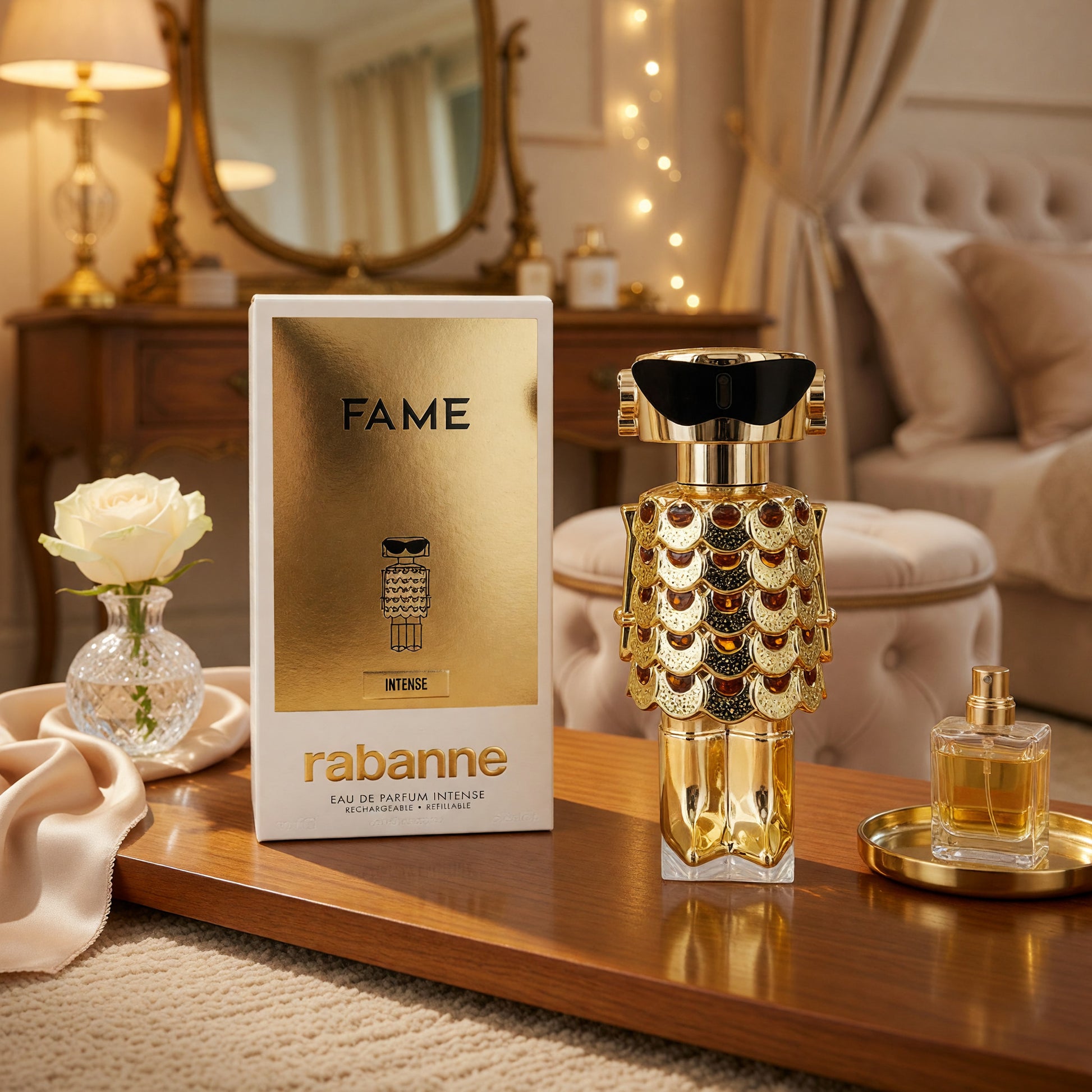 Fame Intense by Paco Rabanne, 2.7 oz EDP Spray Refillable for Women