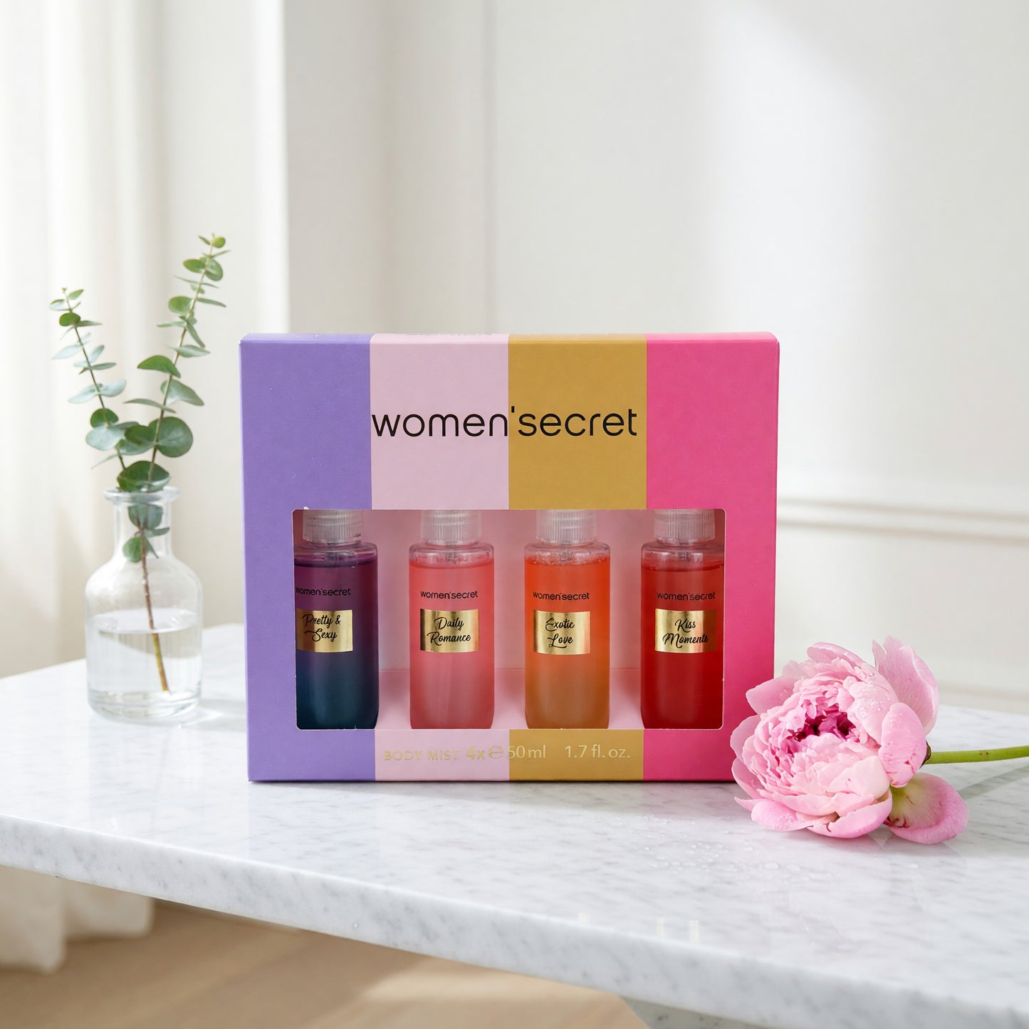  Women'Secret by Women'Secret, 4 Piece Body Mist Set for Women 
