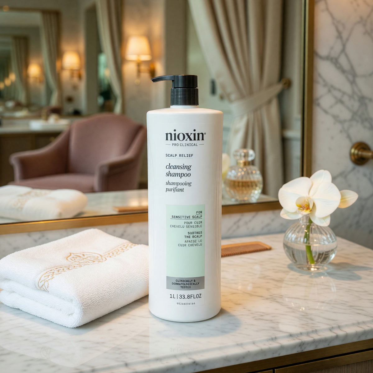 Nioxin Scalp Relief by Nioxin, 33.8oz Cleansing Shampoo for Sensitive Scalp