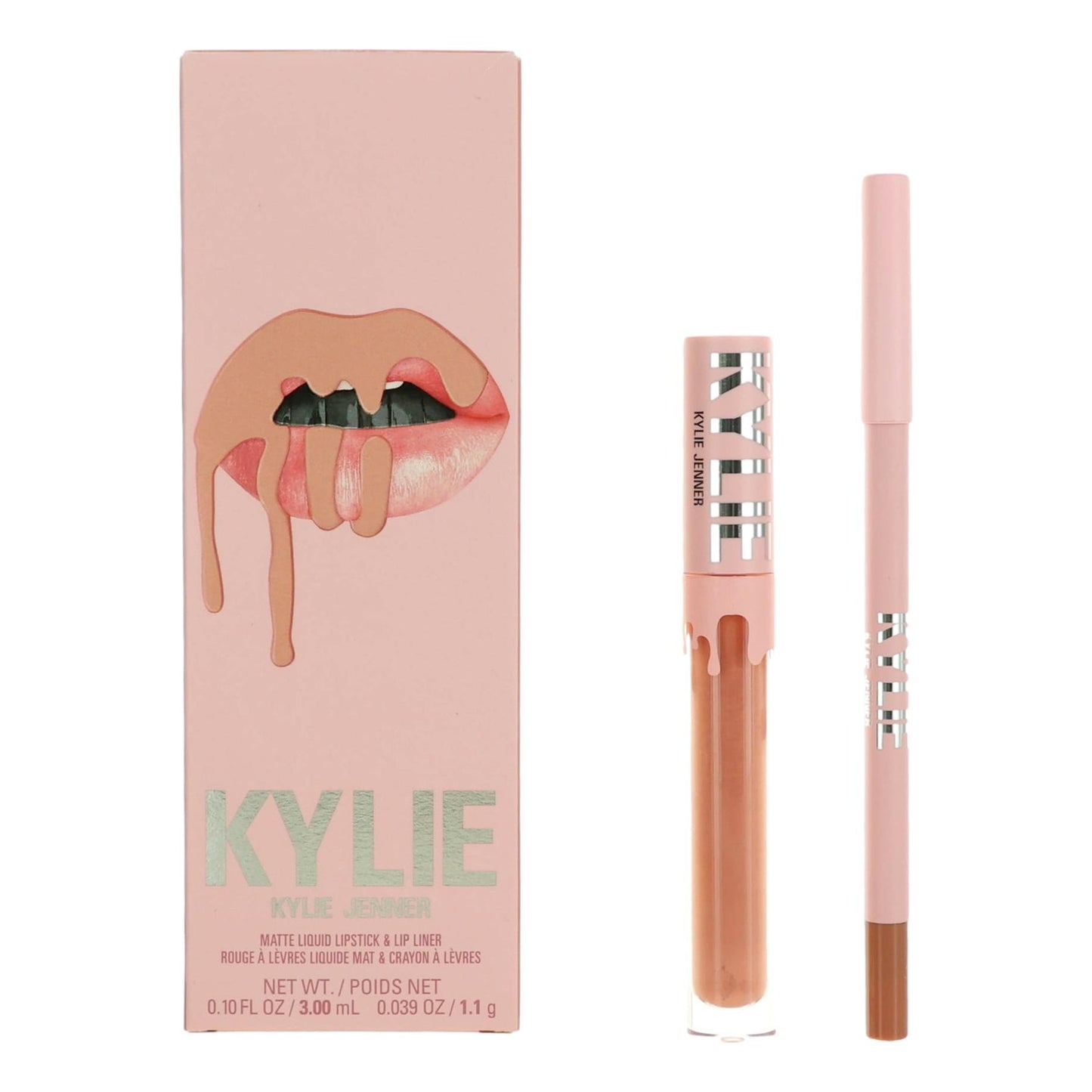 Kylie Matte Liquid Lipstick & Lip Liner by Kylie Jenner, Lip Kit - Bare - Bare